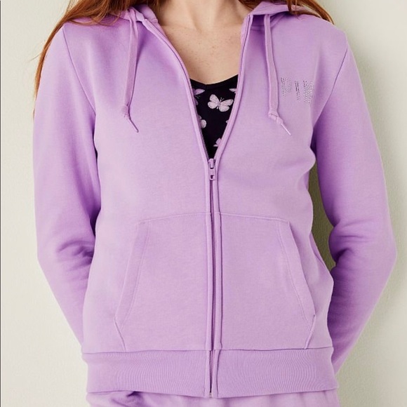 VS PINK OUTFIT Victoria's Secret PINK Bling
FullZip & Matching Joggers size L XL - Picture 3 of 12
